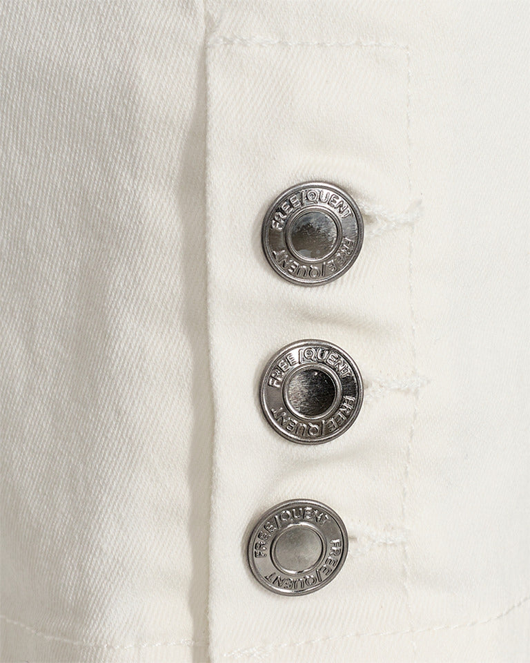 Saor in Aisce - Shantal PA Button Capri Jeans - 122401 S3