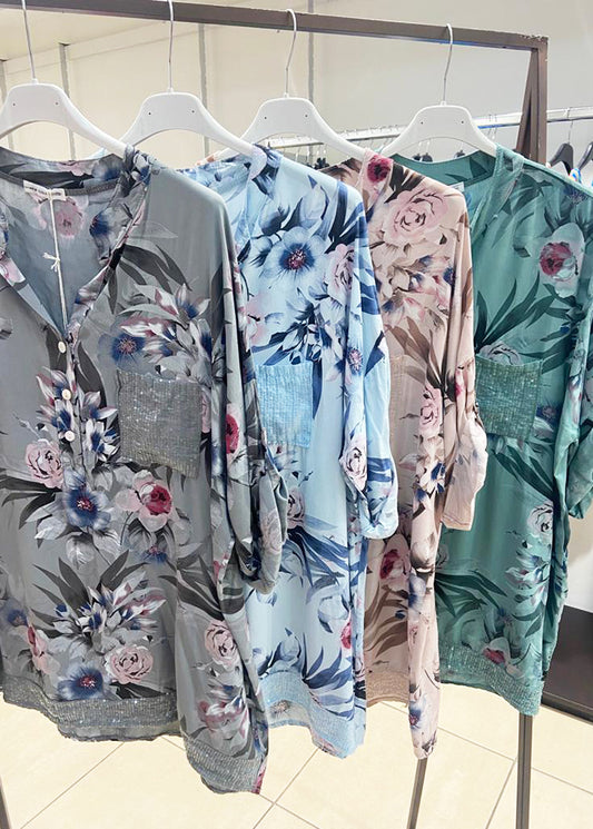 Lipstick - Mosaic Print Blouse - 81937